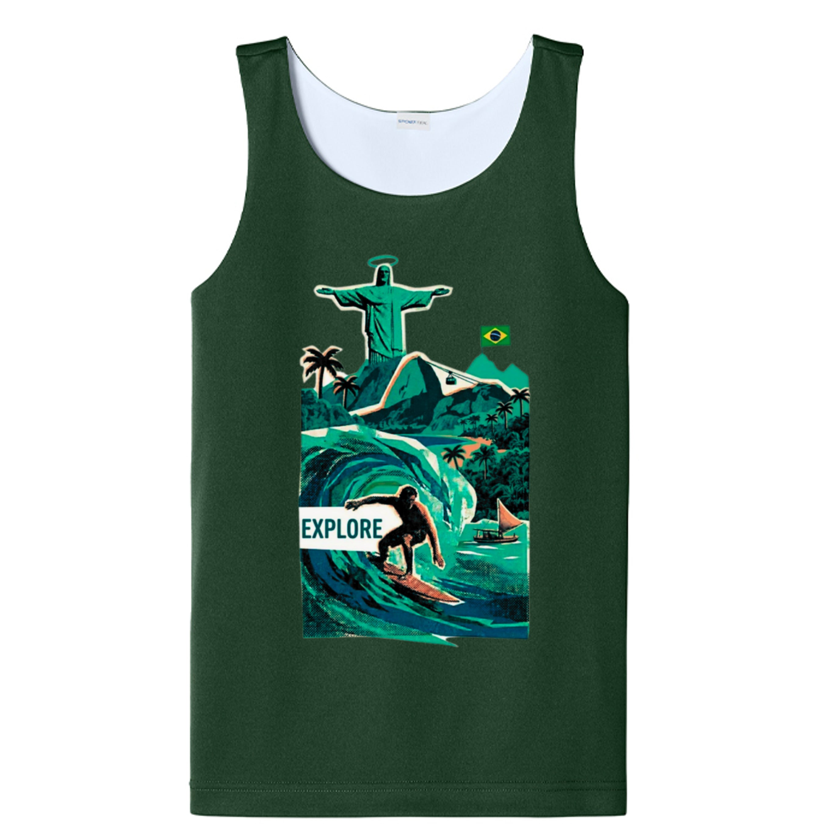 Forest Green/ White - YST551 - FRONT