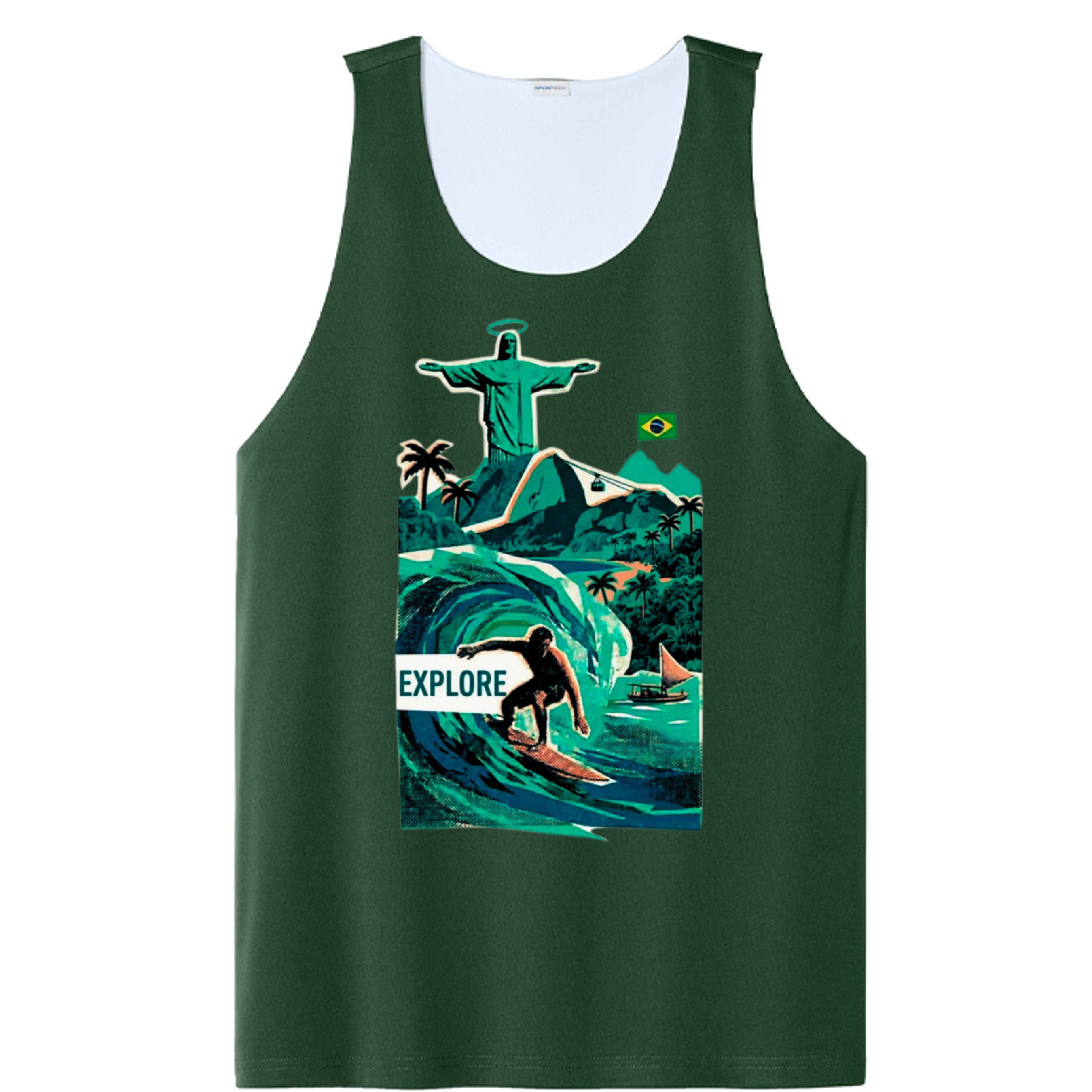 Forest Green/ White - ST551 - FRONT
